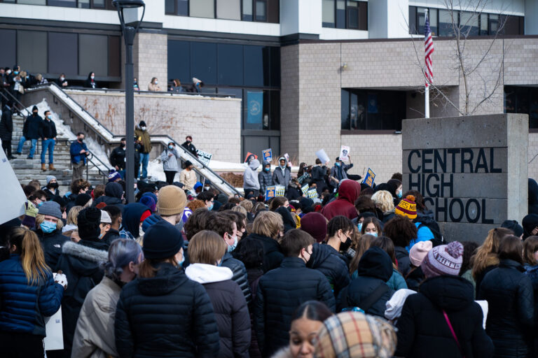 Central High School Students March for Justice for Amir Locke 1 Students from Central High School in St. Paul, Minnesota, participated in a noon walkout to march to the Minnesota Governor's Mansion. The protest was organized to demand justice for Amir Locke and to call for the resignation of interim Minneapolis Police Chief Amelia Huffman and Minneapolis Mayor Jacob Frey. This event occurred in the context of broader public outcry and activism following Locke's death.