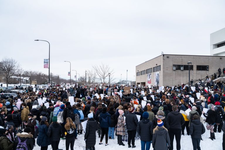 Thousands of students march after Amir Locke is killed 3 Thousands of students march after Amir Locke is killed