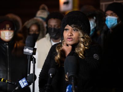 Toshira Garraway Allen speaks after Amir Locke is killed