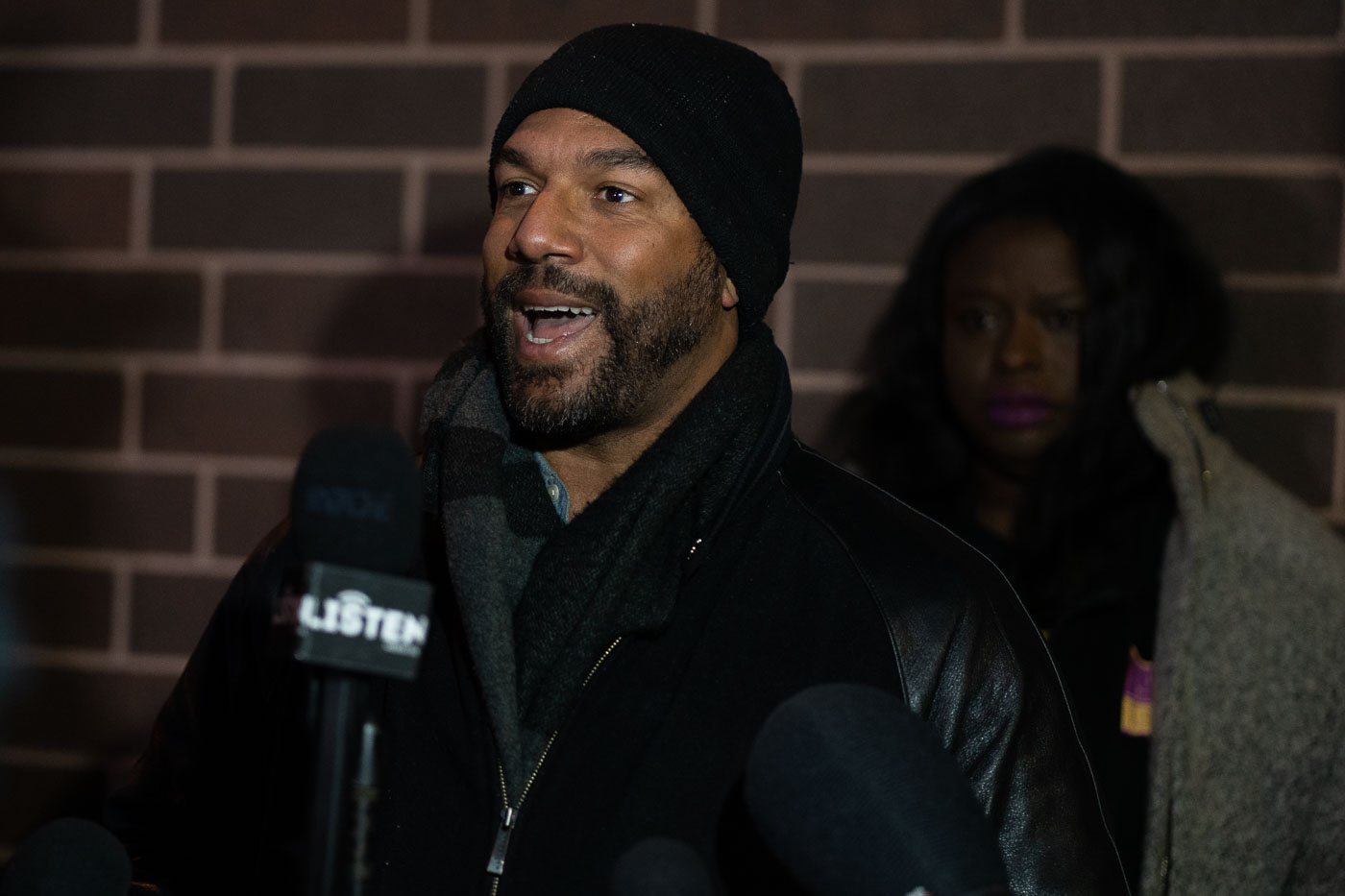 Toussaint Morrison speaks to reporters in Minneapolis following the police shooting death of Amir Locke. The incident, which occurred in February 2022, led to public outcry and demands for accountability from the Bureau of Criminal Apprehension and the Minneapolis Police Department. Morrison's statement highlights the ongoing community concerns regarding police conduct and its impact on residents. The event underscored the persistent tensions within the city surrounding law enforcement practices.
