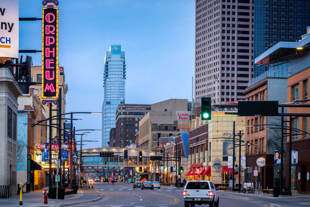 The newly finished Gateway Tower in downtown Minneapolis.