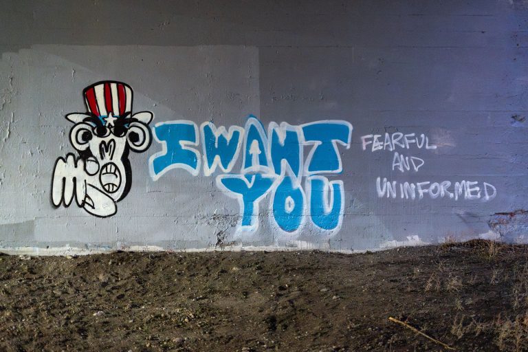I Want You graffiti on the Minneapolis Midtown Greenway. 2 I Want You graffiti on the Minneapolis Midtown Greenway.