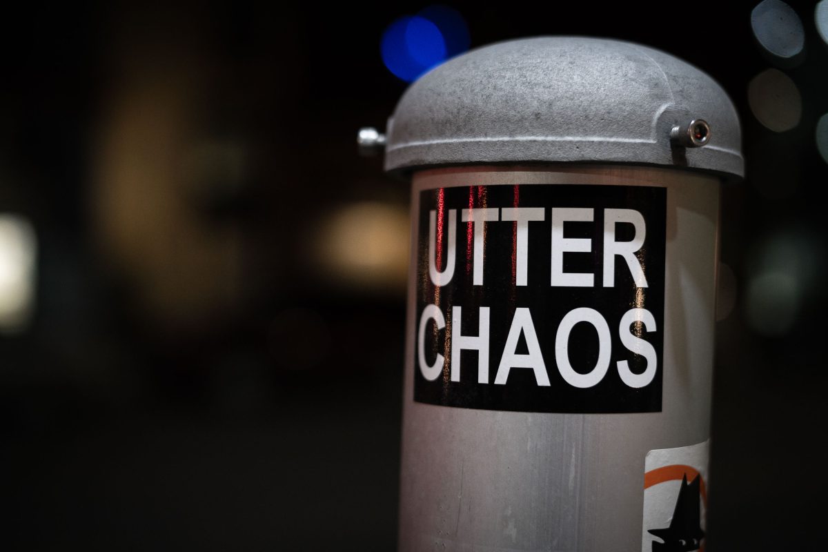 UTTER CHAOS sticker in Minneapolis