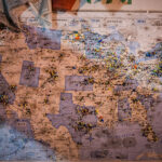 A map with pins for the visitors of George Floyd Square.