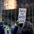 Protesters downtown after officials announced there would be no charges in the shooting death of Amir Locke by the Minneapolis police.