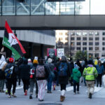 Protesters march through downtown Minneapolis 2 days after authorities announce the officers involved in the February 2nd shooting death of Amir Locke won't be charged.