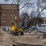 A new housing development begins on the site of the burned O'Reilly Auto Parts store.