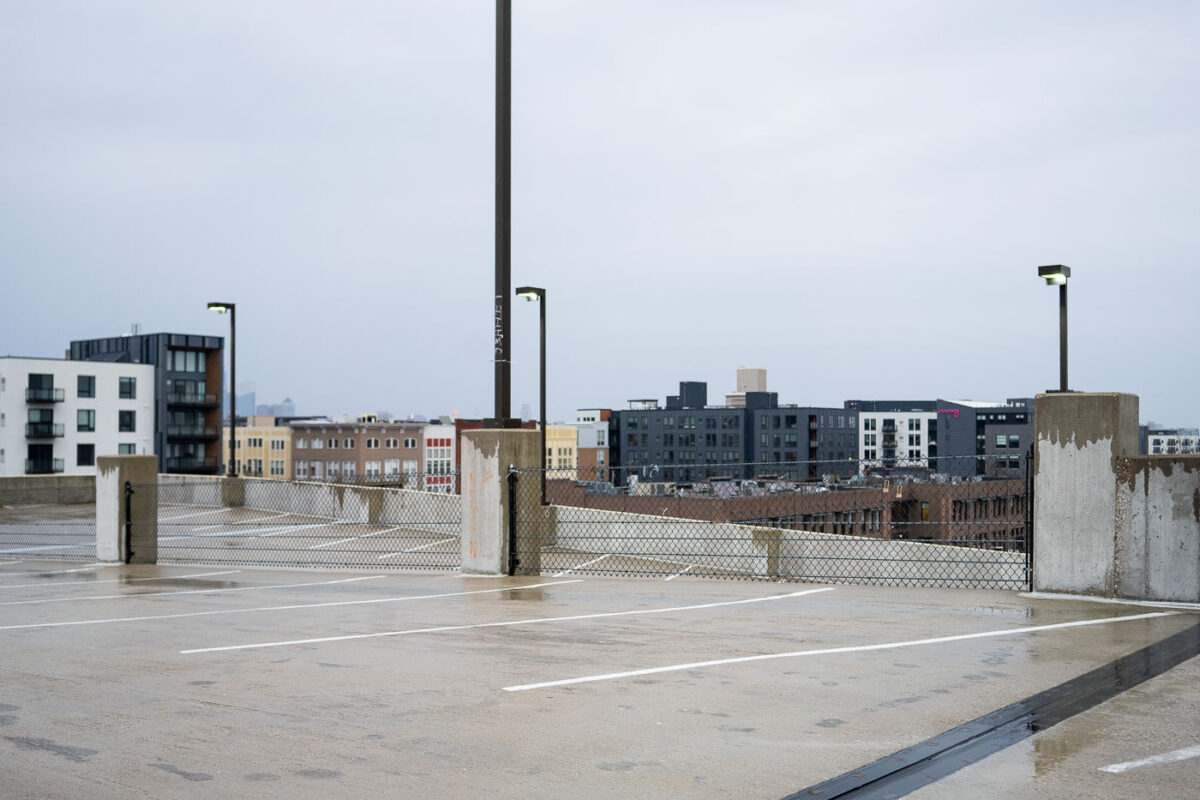 The top floor of the Seven Points parking ramp. The top floor was where Winston Smith was killed on June 3rd, 2021. The ramp has been closed to the public since June.