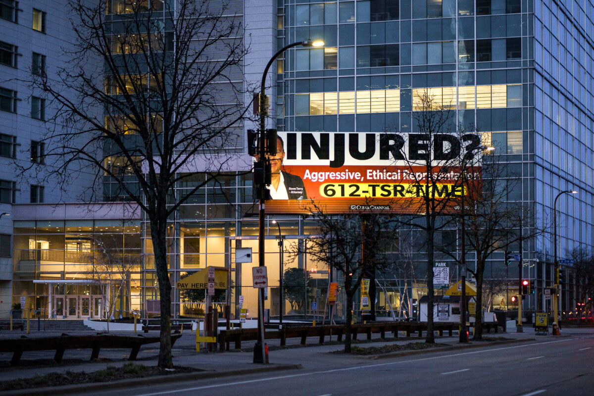 TSR Time billboard in Downtown Minneapolis