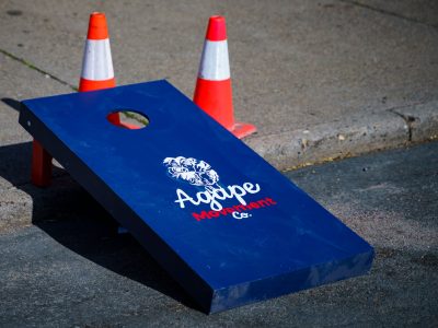 Agape Movement Cornhole Boards at George Floyd Square