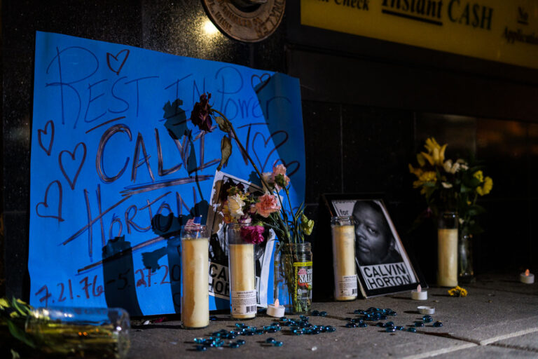 Calvin Horton Memorial at Cadillac Pawn, Minneapolis 1 A memorial for Calvin Horton on the 2 year anniversary of his death. He was shot and killed during looting following the May 25th murder of George Floyd.