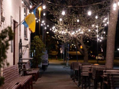 Uptown Minneapolis Restaurant Patio with String Lights