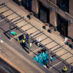 Chess being played on Nicollet Mall in Minneapolis.
