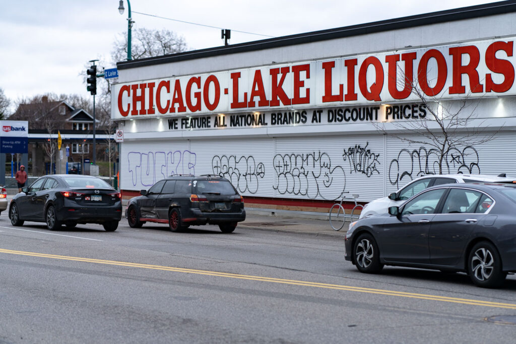 Chicago-Lake Liquors on Lake Street in Minneapolis.