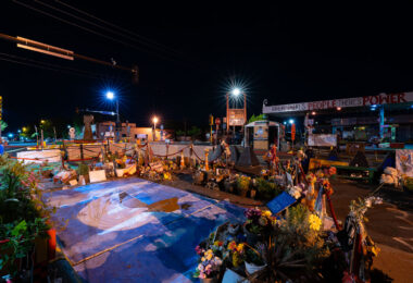The George Floyd Memorial at George Floyd Square on May 19, 2022.