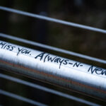 Graffiti found on the Martin Olav Sabo bridge that reads: “I miss you. Always -N- Never.