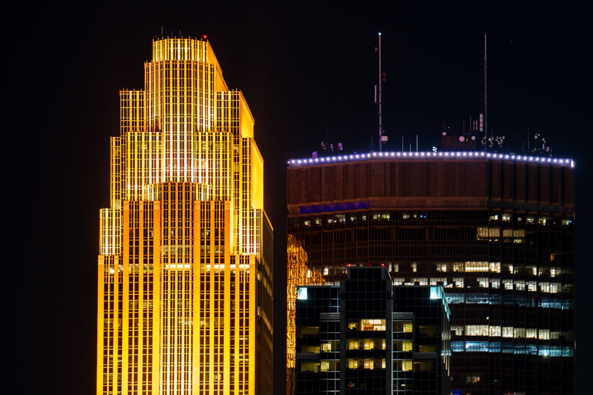 IDS Center and Wells Fargo Tower Downtown Minneapolis