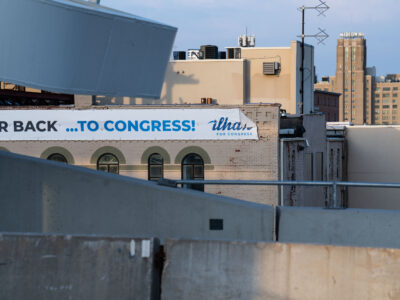 Ilhan Omar for Congress Banner, Lake Street, Minneapolis