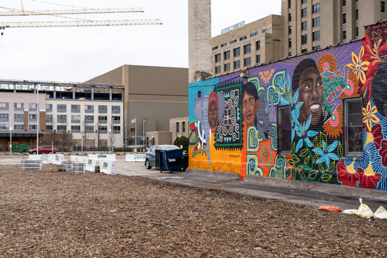 Mural by Melodee Strong on Lake Street in Minneapolis 2 A mural by artist Melodee Strong on the side of a building on Lake Street.
