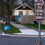 A memorial for Leneesha Helen Columbus Memorial who was shot and killed in South Minneapolis in July 2020.