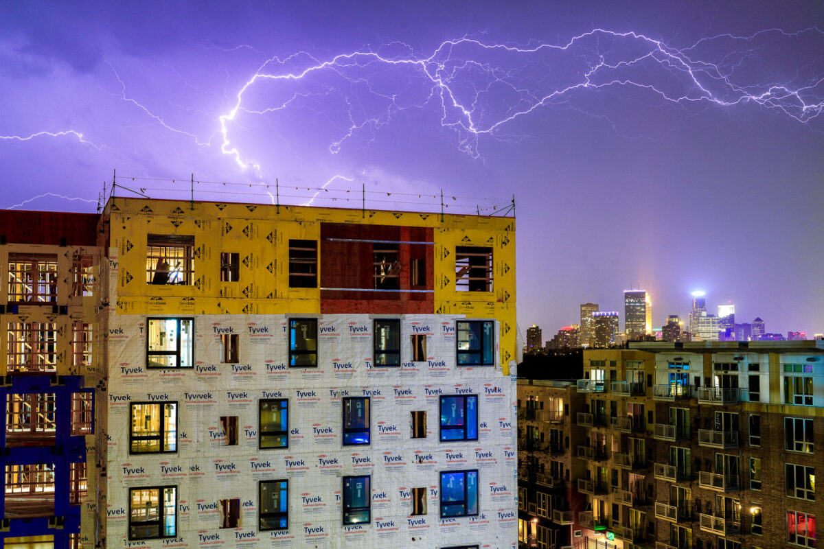 Lightning over Minneapolis development