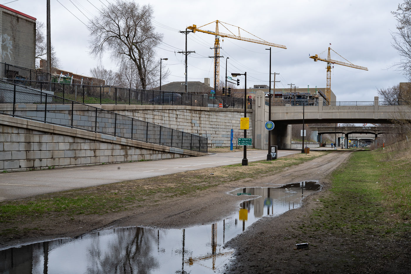 The Midtown Greenway at the Park Avenue exit in Minneapolis.