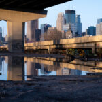 Minneapolis as seen from the Cedar Lake Trail.