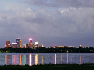 Minneapolis Skyline from Bde Maka Ska, May 2022