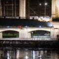 The Mississippi River and the Hennepin Avenue Bridge in Downtown Minneapolis.