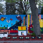 An art installation on fencing near George Floyd Square in South Minneapolis.