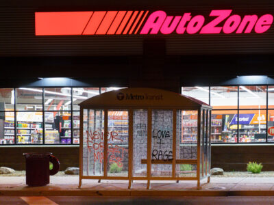 Minneapolis Bus Shelter Graffiti: Never Forget May 28