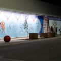 Artists working on a new mural at the Target Store on East Lake Street in Minneapolis. The store across the street from the Minneapolis Police third precinct police station was heavily damaged following the May 25, 2020 murder of George Floyd by Minneapolis police officer Derek Chauvin.