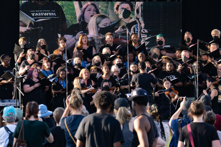 Orchestra at George Floyd Square during Rise and Remember 4 Music at the "Rise and Remember" festival at George Floyd Square.