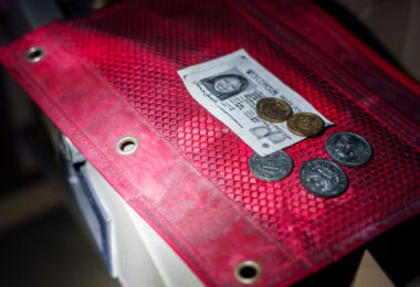 Training money left behind in the basement of the riot destroyed former US Bank building on Lake Street.