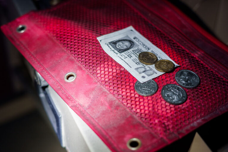 Play money at abandoned bank in Minneapolis 1 Training money left behind in the basement of the riot destroyed former US Bank building on Lake Street.