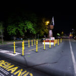 The raised first at 39th Street and Chicago Avenue in George Floyd Square. The area has been a place of protest since the May 25, 2020 murder of George Floyd.