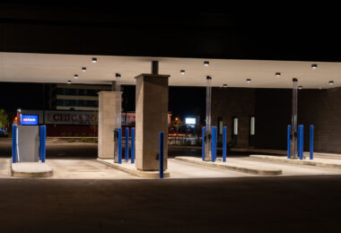 The newly rebuilt US Bank building on Lake street. The bank was destroyed during riots following the May 25th, 2020 murder of George Floyd.