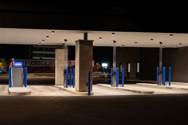 Rebuilt US Bank on Lake Street in Minneapolis 1 The newly rebuilt US Bank building on Lake street. The bank was destroyed during riots following the May 25th, 2020 murder of George Floyd.