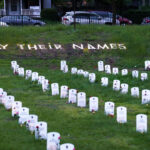 Candles at Say Their Names Cemetery on the 2nd anniversary of the murder of George Floyd.
