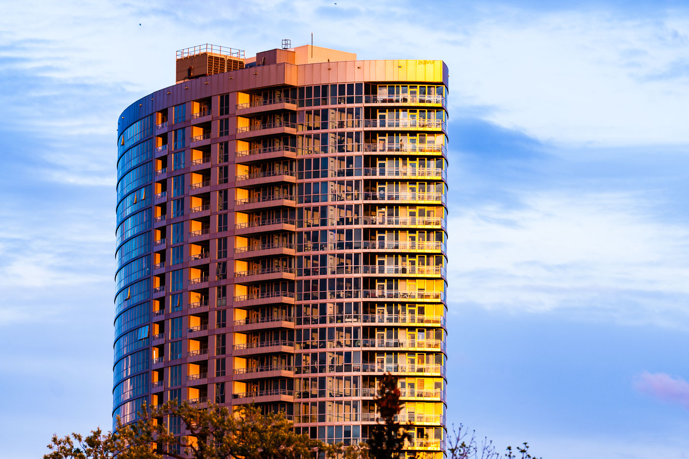 Sunset at LPM Apartments in Loring Park
