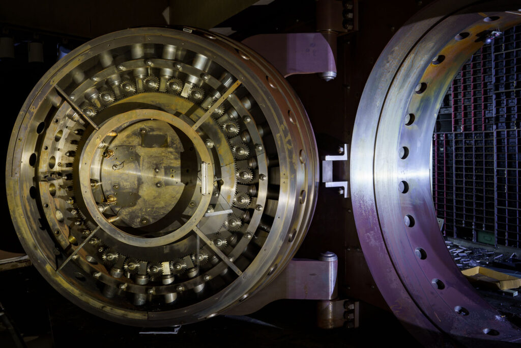 A vault in the riot destroyed US Bank on Lake Street.