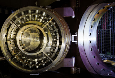 A vault in the riot destroyed US Bank on Lake Street.