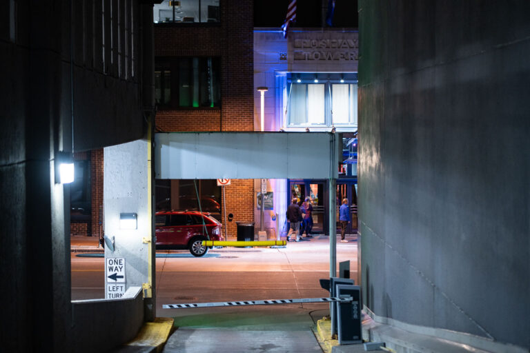 W Hotel Foshay Tower in Downtown Minneapolis 1 Entrance to the W Hotel in Downtown Minneapolis as seen from across the street.