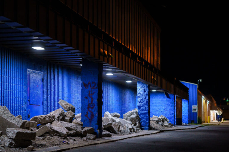 Anti homeless measures in South Minneapolis 2 Large boulders placed to prevent homeless from camping outside a long vacant Supervalu store in South Minneapolis.