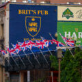 Brit's Pub in downtown Minneapolis on a summer evening.