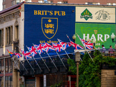 Brit's Pub, Union Jack Flags, Nicollet Mall, Minneapolis