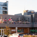 A full rooftop patio at Graze in Minneapolis's North Loop.