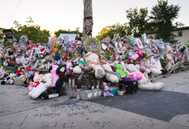 A memorial for the children who have been killed by gun violence. In May 2021 6-year old Aniya Allen was killed after the vehicle she was riding was caught in crossfire.