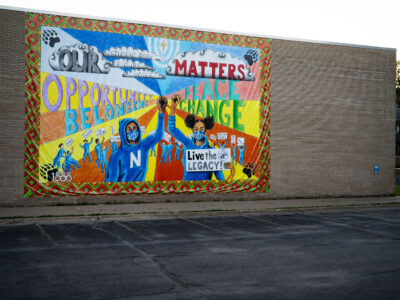 North High School Mural: Opportunity, Belonging, Peace, Change