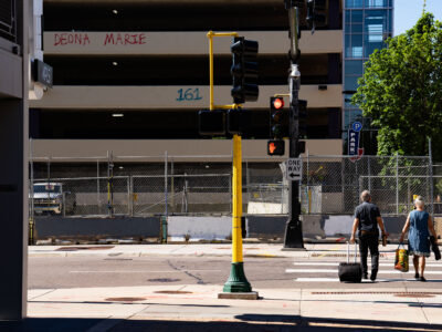 Lake Street, Minneapolis: "Deona Marie" Graffiti on Parking Garage